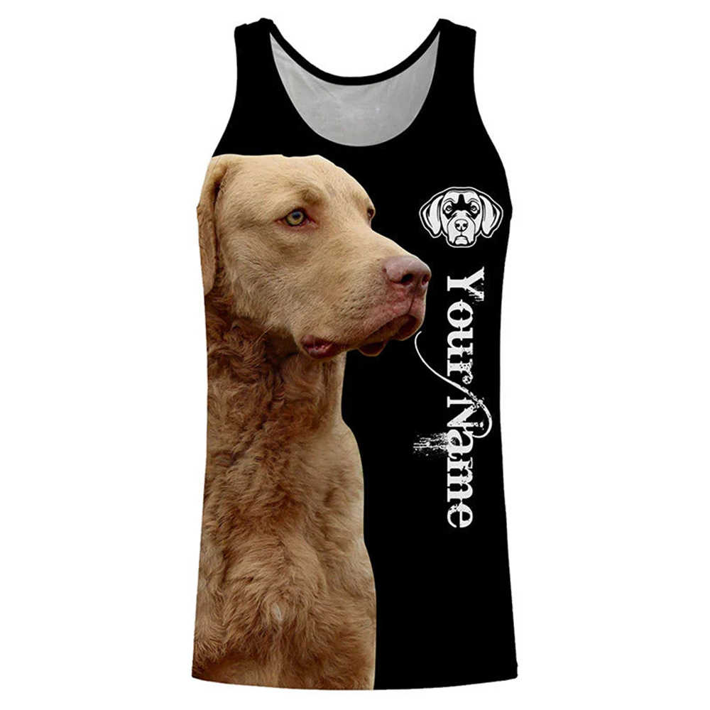 Hunting Dog Outdoor - เสื้อกล้ามคนรักสุนัขแบบสั่งทำพิเศษ พิมพ์ลาย 3 มิติ ภาพสุนัขล่าสัตว์และสุนัขทำงาน พร้อมชื่อสั่งทำ