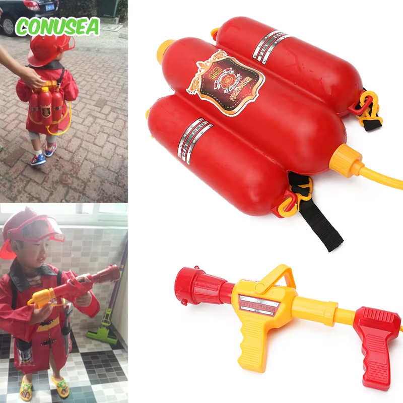 Outdoor Hunting Toys - Fire กระเป๋าเป้สะพายหลังปืนฉีดน้ําขนาดใหญ่ความจุ Fireman น้ําปืนดึงยิงฤดูร้อนสระว่ายน้ําชายหาดน้ําเกมกลางแจ้งของเล่นเด็กของขวัญ