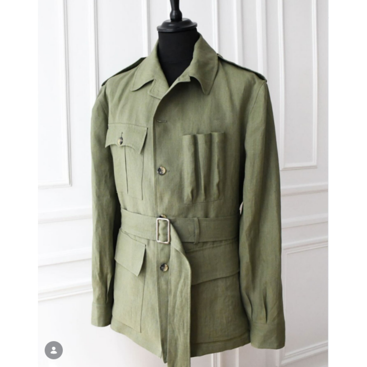 Safari Outdoor Hunting Jackets - เสื้อแจ็คเก็ตซาฟารีผ้าลินินสำหรับผู้ชาย สไตล์วินเทจ มีเข็มขัด กระเป๋าหลายช่อง เสื้อโค้ทสไตล์ทหารย้อนยุค ลำลองสำหรับกิจกรรมกลางแจ้ง