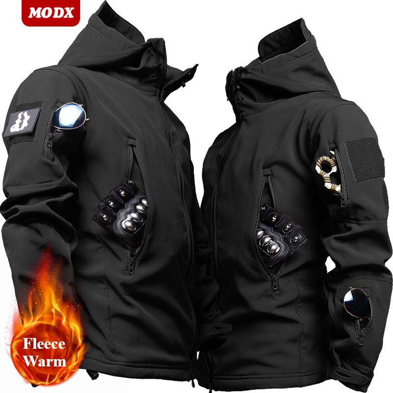 กลางแจ้ง Shark Skin Soft Shell - Safari Outdoor Hunting Jackets บทวิจารณ์และราคา