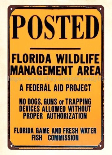 ป้ายโลหะดีบุกสำหรับพื้นที่จัดก - Florida Hunting Fishing & Outdoor Adventures Reviews บทวิจารณ์และราคา