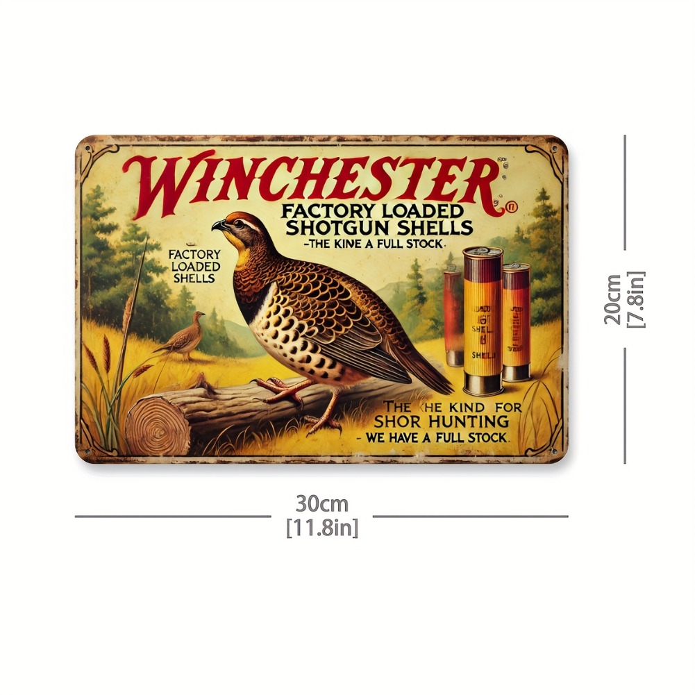 ป้ายโลหะวินเทจ - ของตกแต่งผนัง - Hunting Quail บทวิจารณ์และราคา