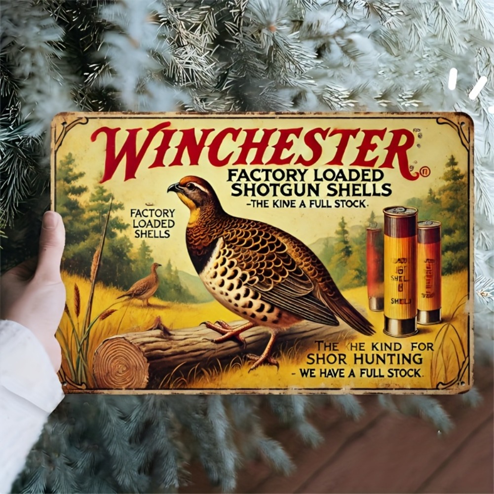 ป้ายโลหะวินเทจ - ของตกแต่งผนัง - Hunting Quail บทวิจารณ์และราคา