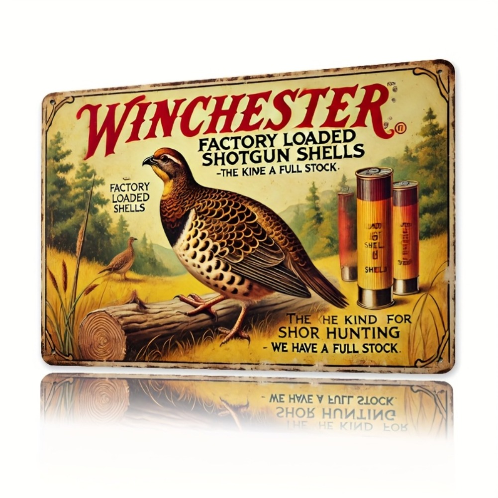 ป้ายโลหะวินเทจ - ของตกแต่งผนัง - Hunting Quail บทวิจารณ์และราคา