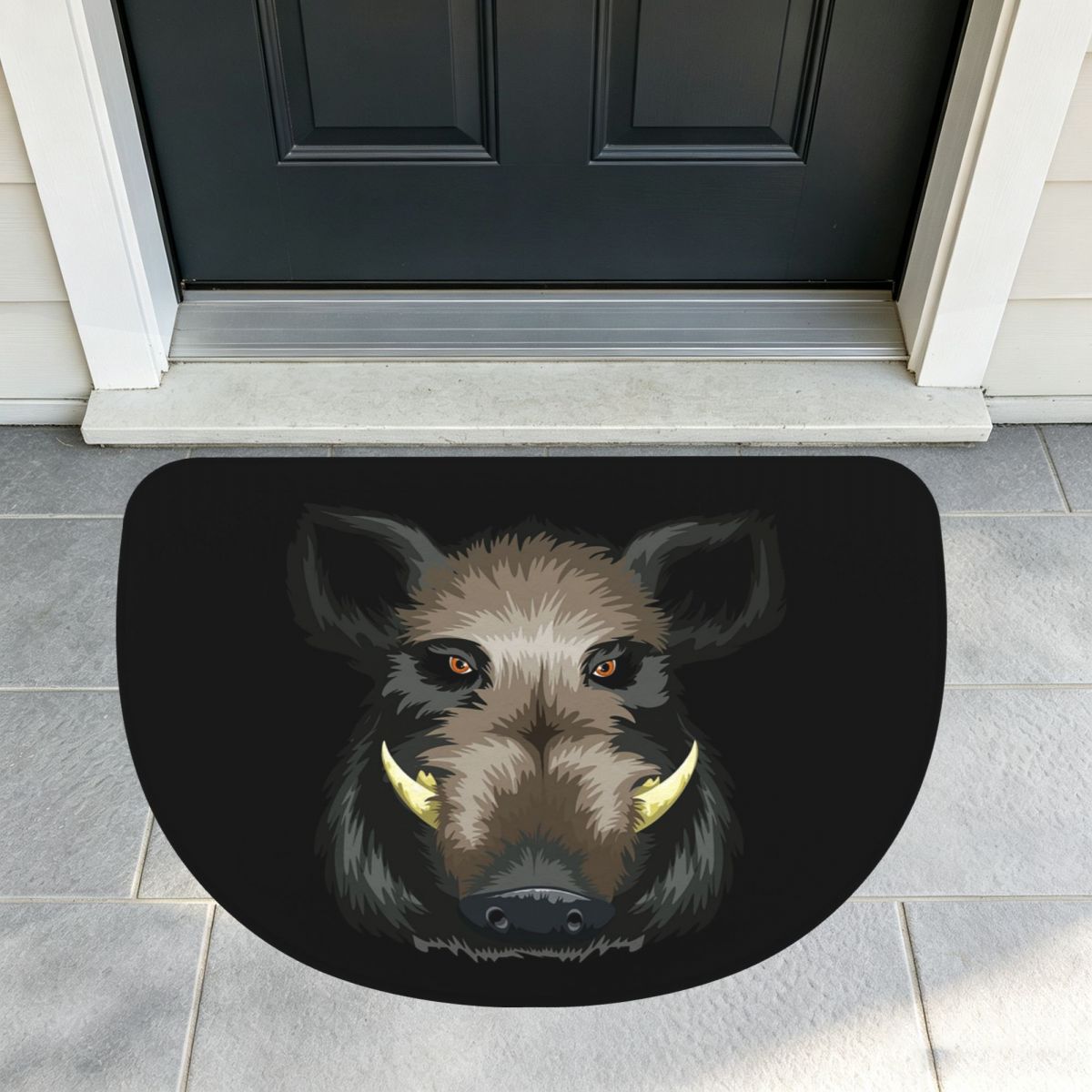 พรมเช็ดเท้าครึ่งวงกลมลายหมูป่า - Hunting Outdoor Mat บทวิจารณ์และราคา