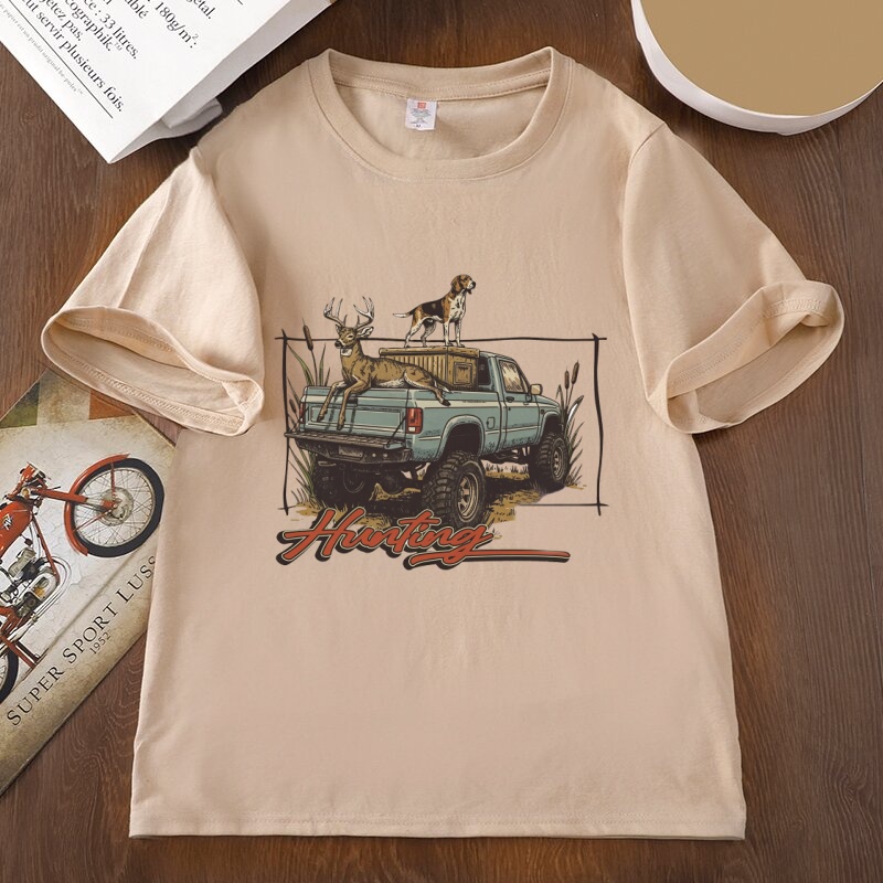 เสื้อยืดลายล่าสัตว์ เสื้อยืดลา - Hunting Dog Outdoor บทวิจารณ์และราคา