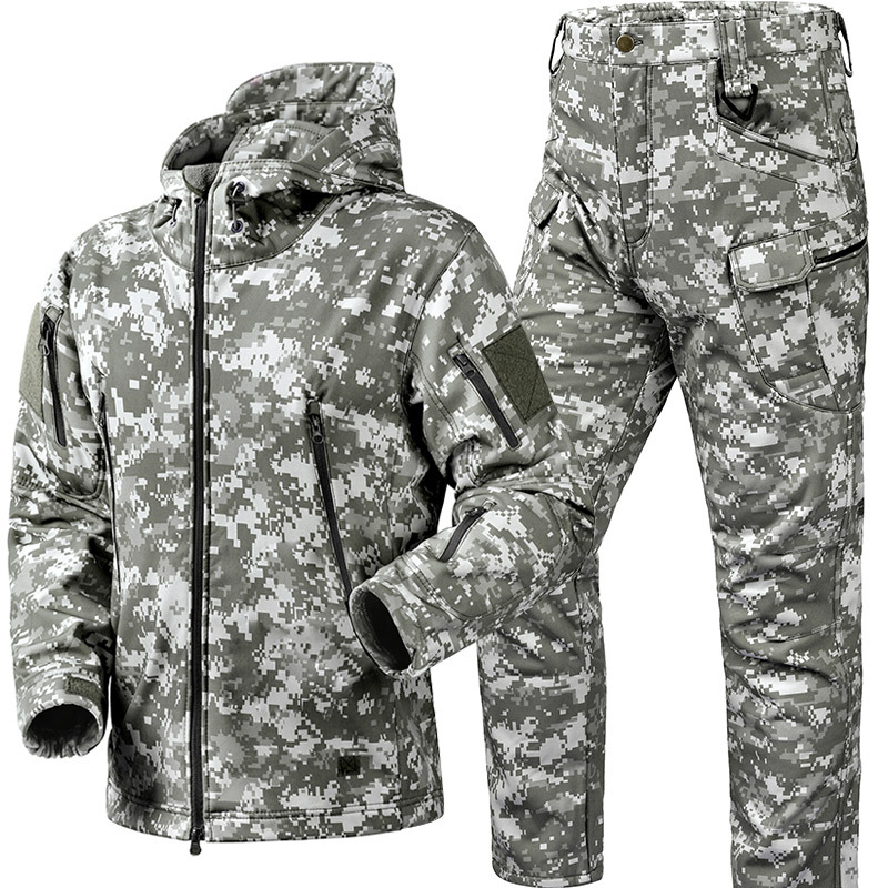ฤดูหนาว Thicken Men Camo ชุดกั - Safari Outdoor Hunting Jackets บทวิจารณ์และราคา