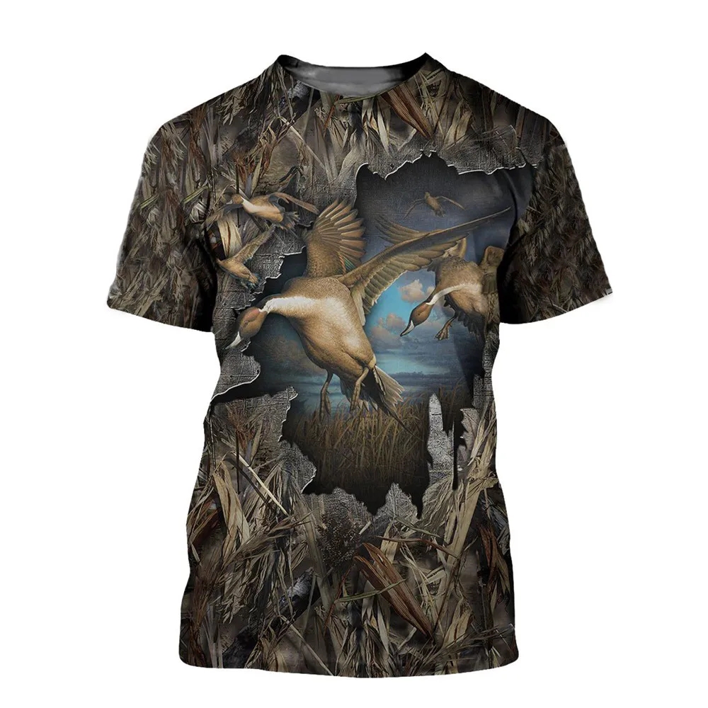เสื้อยืดคอกลมผู้ชายลายพรางลายส - Hunting Quail บทวิจารณ์และราคา